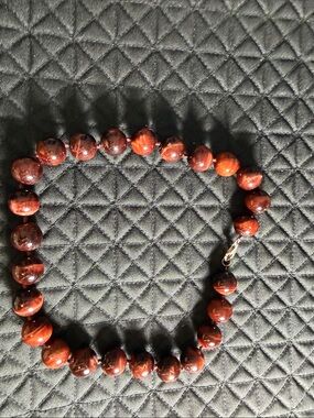 Beaded Red Tiger Eye Necklace - Elegant Women’s Jewelry
